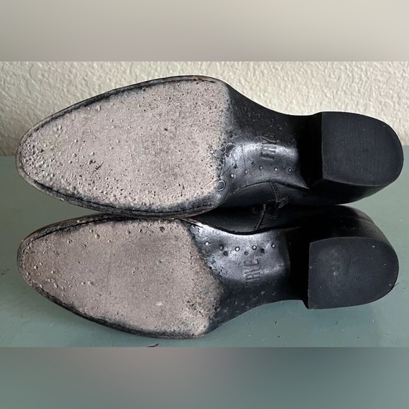 Frye Mens Austin Black Leather Distressed Side Zip Boots Size 10.5 $378 HTF - Picture 8 of 14